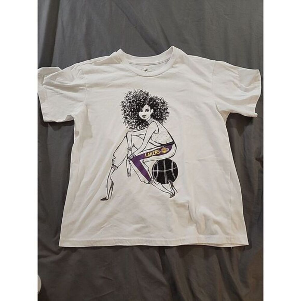 Women's G-III 4Her by Carl Banks White Los Angeles Lakers Play the Ball Med $40